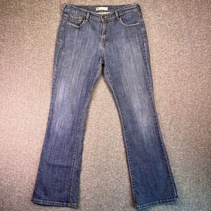 Levis‎ 515 Jeans Womens Size 12 Long Dark Wash Bootcut Stretch Denim Embellished